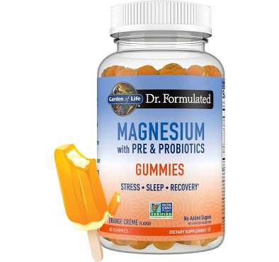 Magnesio con Prebióticos y Probióticos sabor Naranja Cremosa. 60 Gomitas