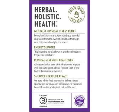 Ashwagandha Force. Herbal, Manejo de Estrés. 60 Cápsulas