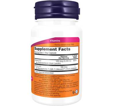 Mega Vitamina D3 (5,000 ui) + MK7. 60 y 120 Vcaps