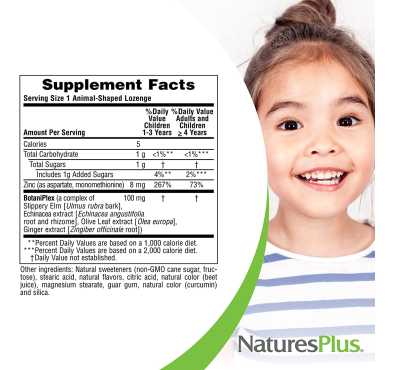 Zinc para Niños, sabor Mandarina, 90 caramelos