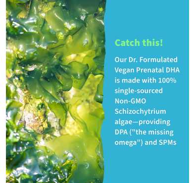 Omega 3 Prenatal Vegano, DHA, DPA, Libre de Grasa Saturada. 30 vcap