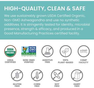 Ashwagandha Orgánica. Estrés y Energía. 60 caps