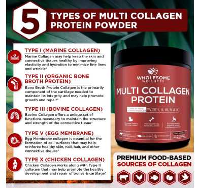 Péptidos de Multi Colágeno Hidrolizado (I,II, III, V y X). 454 gr.