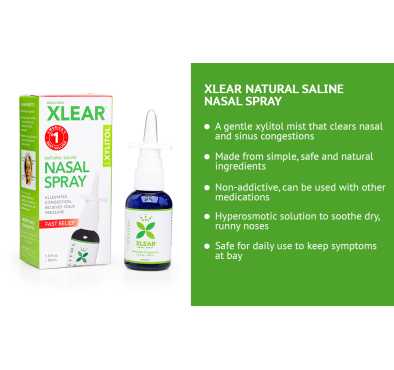 XLEAR, Nasal Spray con Xylitol y Grapefruit Seed, 1.5 oz
