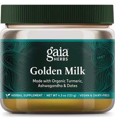 Leche Dorada, (Golden Milk) Cúrcuma, Dátil y Hierbas, 105 gr.