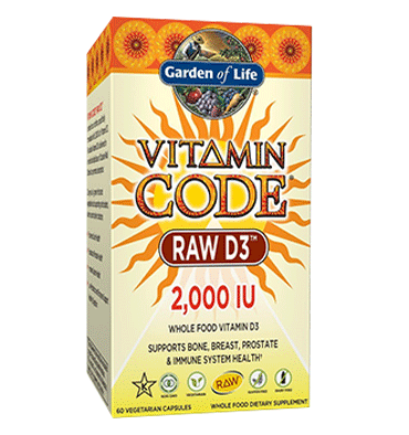 Vitamina D3 RAW 2000 IU, Vegetariana. Huesos, Senos, Próstata, Inmune. 60 cáps Veg