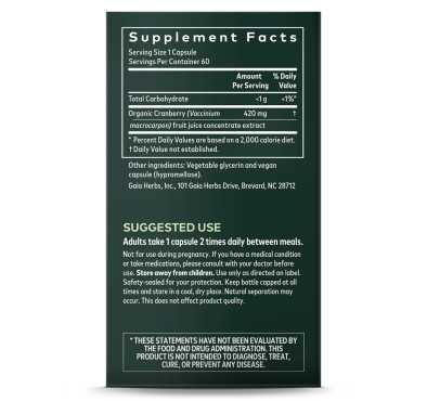 Concentrado de Arándano (Cranberry), 60 caps veg