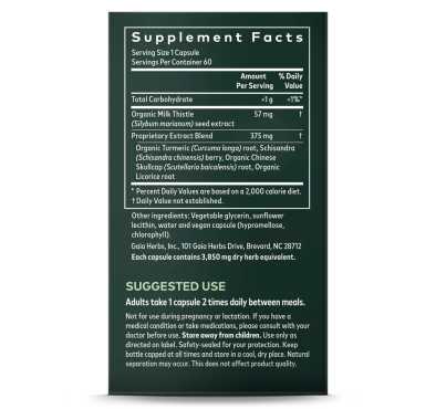 Limpieza y Salud del Hígado. 60 vcaps.