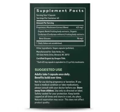 Mezcla de Hongos cuidado Sistema Respiratorio, 40 Vegan Capsules