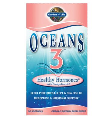 Oceans, Omega 3 Hormonas Saludables. EPA, DHA, Soporte Hormonal, Menopausia. 90 cáps suaves