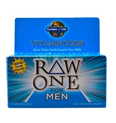 Multivitamínico Raw One Hombre, Vegetariano, 1 Diario. Energía, Corazón, Próstata. 75 cáps veg
