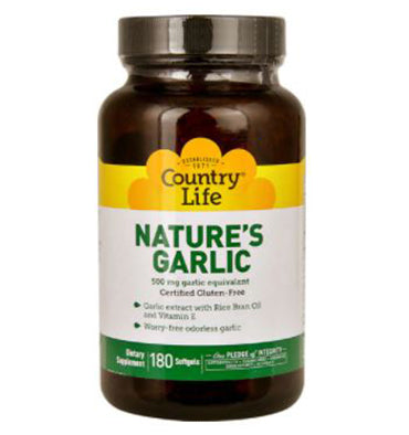 Ajo natural con Aceite de Arroz Integral. 180 Softgels