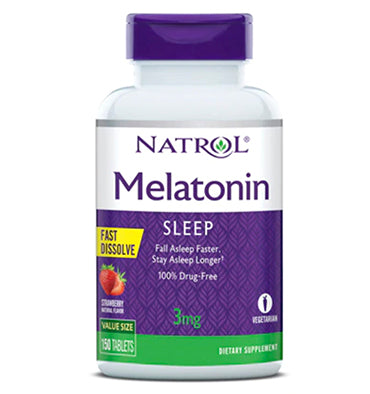 Melatonina de Rápida Disolución sabor Fresa 3 mg. 90 tabs.