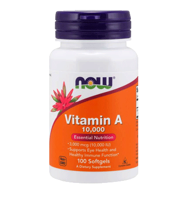 Vitamina A 10,000 IU, 100 cápsulas blandas