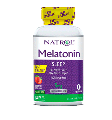 Melatonina Rápida Disolución sabor Fresa 5 mg, 150 Tablets