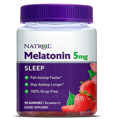 Gomitas de Melatonina sabor fresa 5 mg. 90 gomitas