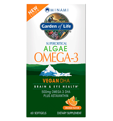 Omega 3 Algae Vegano 1 Diaria. DHA, EPA, Libre de Grasa. 60 Caps