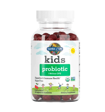 Probióticos para Niños 3 Billiones sabor Cereza, 30 Gummies