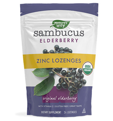 Sambucus Zinc Lozenges Elderbery, 24 Lozenges