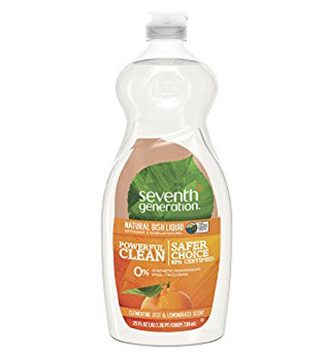Detergente Natural para Platos, Clementine Zest y Lemongrass, 739 ml.