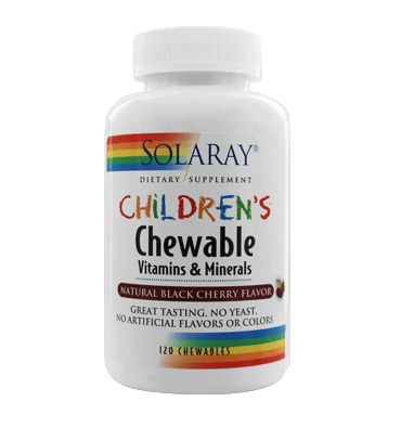Multivitamínico y Minerales para Niños, sabor Cereza. 120 tabs.